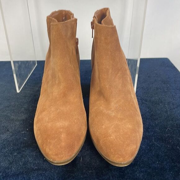 ALDO Tan Suede Lace Back Booties - Picture 3 of 5
